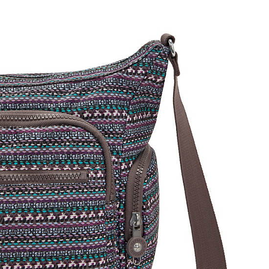 Kipling Gabbie Printed Crossbody Veske Taupe | NO 2053NW